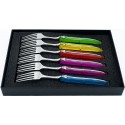 Fourchettes de table en crylux multicolore