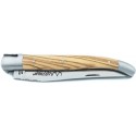 Laguiole 12 cm double platines guillochées 2 mitres en olivier