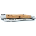 Laguiole 12 cm double platines guillochées 2 mitres en genévrier