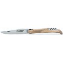 12 cm 2 bolsters Laguiole knife with a corkscrew in olivewood