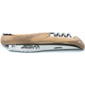12 cm 2 bolsters Laguiole knife with a corkscrew in olivewood