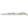 12 cm 2 bolsters Laguiole knife with a corkscrew in blond horn tip