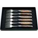 Table forks in matched wood