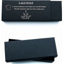 Laguiole 12 cm double platines guillochées 2 mitres en olivier