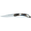 Saint Côme knife 12cm full handle in jet feather