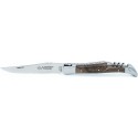 Couteau pliant en ébène avec tire-bouchon