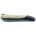 Laguiole 12 cm 1 mitre damas lame damas carbone en phacochère