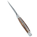Couteau Laguiole 12 cm en thuya et lame damas carbone