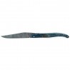 Couteau Laguiole 12 cm en fourche de peuplier teinté et lame damas carbone