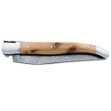 Couteau Laguiole 12 cm en genévrier et lame damas carbone