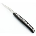 Couteau Laguiole 11cm Plein manche en Ebène