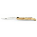 Couteau Laguiole 10cm plein manche en olivier