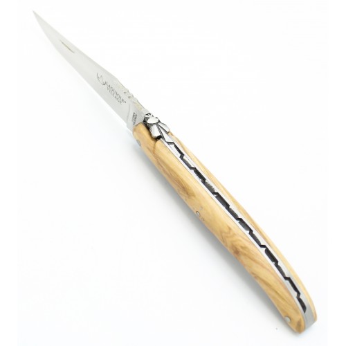 Couteau Laguiole 10cm plein manche en olivier
