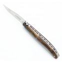 Couteau Laguiole 10cm plein manche en noyer