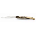 Couteau de Laguiole 10cm plein manche en Hêtre de l'Aubrac