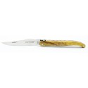 Couteau de Laguiole 10cm plein manche en Hêtre de l'Aubrac