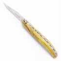 Couteau de Laguiole 10cm plein manche en Hêtre de l'Aubrac