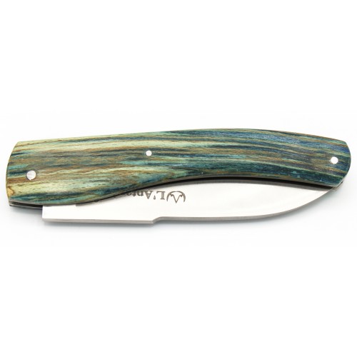 Couteau L'Antartica 12cm Hêtre de l'Aubrac bleu