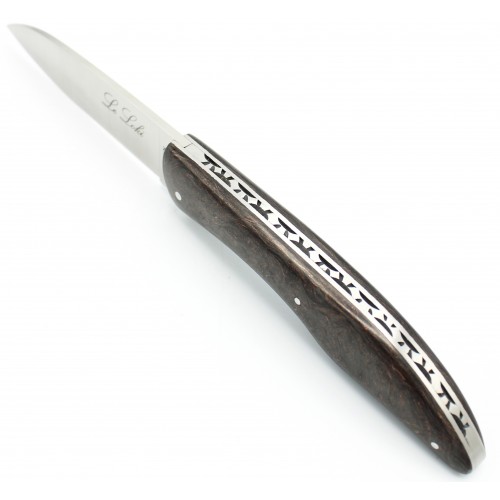 Couteau Le Loki 12cm plein manche en Fibre de carbone et bronze