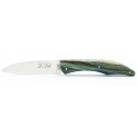 Couteau Le Loki 12cm plein manche en Hêtre de l'Aubrac teinté bleu roi