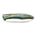 Couteau Le Loki 12cm plein manche en Hêtre de l'Aubrac teinté bleu roi