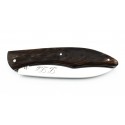 Couteau Le Loki 12cm plein manche en Hêtre de l'Aubrac teinté chocolat