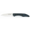 Couteau Le Loki 12cm plein manche en Fibre de carbone Bleu orage