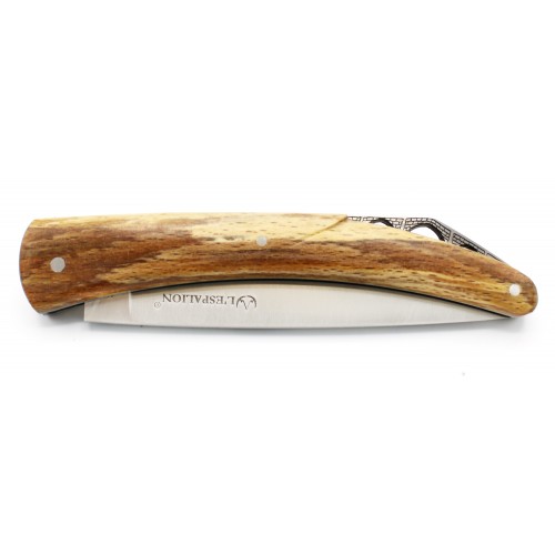 Pocket knife l'Espalion Lady bridge in natural beech wood