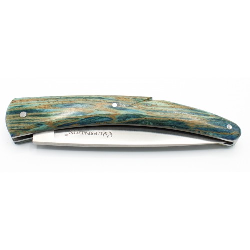 Pocket knife The Lady Espalion in turquoise blue beech wood
