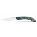 Pocket knife Le Saint Côme 12cm with a pump closure full handle in turquoise beech