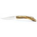 Couteau Le Saint Côme 12cm fermeture à pompe plein manche en Hêtre Naturel