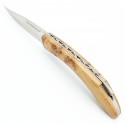 Couteau Le Saint Côme 12cm fermeture à pompe plein manche en Genévrier