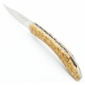 Pocket knife Le Saint Côme 12cm with a pump closure full handle in birch wood