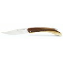 Couteau Le Saint Côme 12cm fermeture à pompe plein manche en pistachier