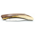 Couteau Le Saint Côme 12cm fermeture à pompe plein manche en pistachier