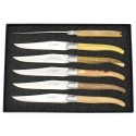 Coffret de 6 couteaux de table "Resto" en bois