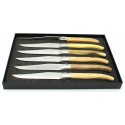 Coffret de 6 couteaux de table "Resto" en bois