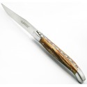 Set of 6 Laguiole steak knives with forged bee in birchwood from Aubrac's woods