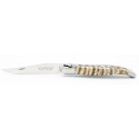 Couteau Laguiole d'exception 12 cm 2 mitres en molaire de mammouth