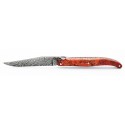 Laguiole 11 cm plein manche motif floral en marronnier stabilisé teinté