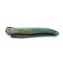 Laguiole pocket knife 12cm full handle in beech, Brut de forge blade