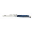 Laguiole pocket knife 12cm 2 bolsters in russian blue birch