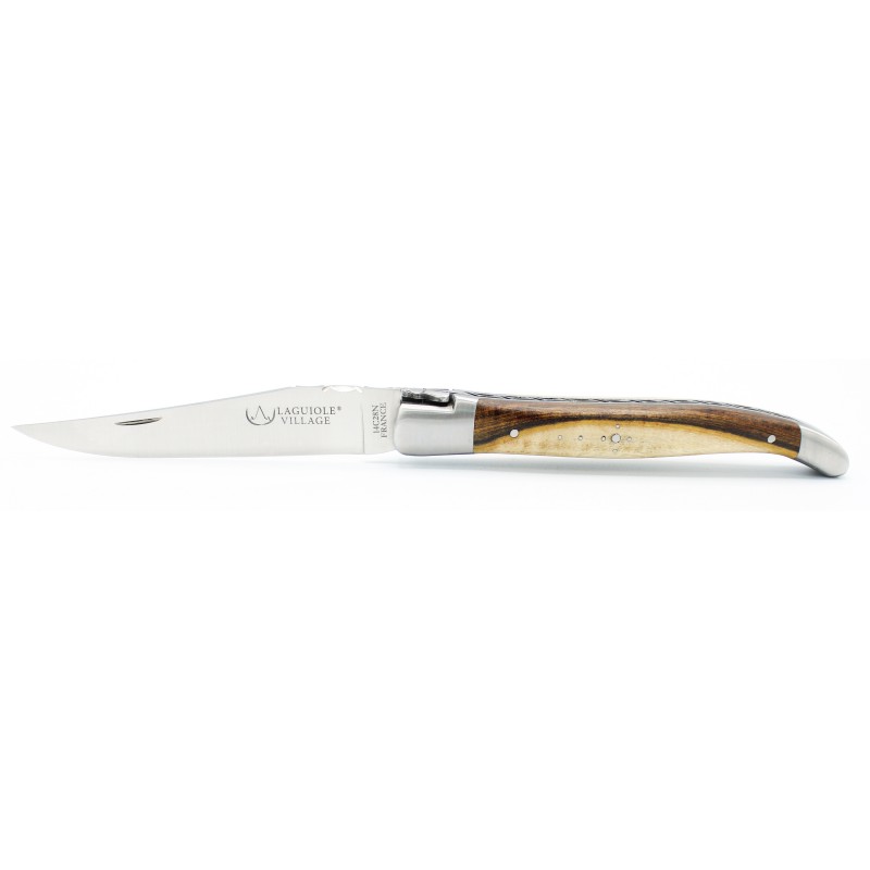 12 cm 2 bolsters Laguiole knife in olivewood