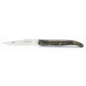 Laguiole pocket knife in dark matter gold carbon fiber