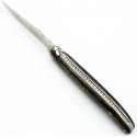 Laguiole pocket knife in dark matter gold carbon fiber