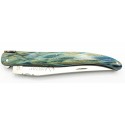 Laguiole pocket knife in turquoise blue beech