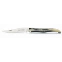 Laguiole pocket  knife 12cm full handle in blond horn tip