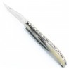 Couteau Laguiole 12 cm plein manche en pointe de corne blonde