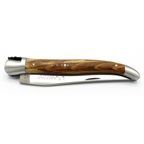 Couteau Laguiole 13 cm 2 mitres en Hêtre de l'Aubrac Naturel