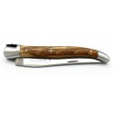 Couteau Laguiole 13 cm 2 mitres en Hêtre de l'Aubrac Naturel